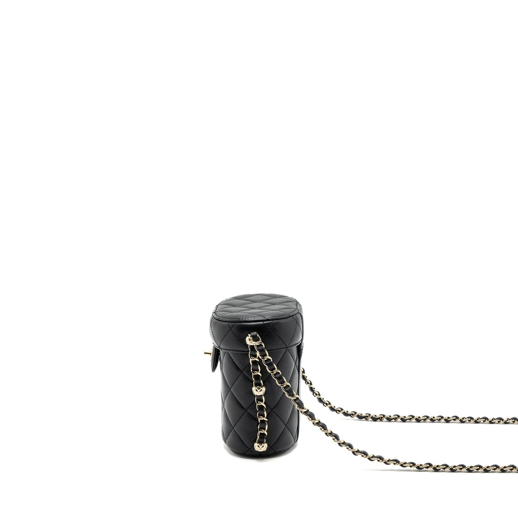 CHANEL VANITY WITH CHAIN LAMBSKIN BLACK LGHW(MICROCHIP)