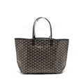GOYARD SAINT LOUIS PM TOTE BAG GOYARDLINE CANVAS / LEATHER BLACK SHW