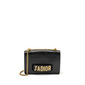 DIOR J'ADIOR MEDIUM FLAP BAG WITH CHAIN LEATHER BLACK GHW