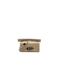 DIOR 30 MONTAIGNE POUCH WITH SHOULDER STRAP LAMBSKIN BEIGE BLACK HARDWARE