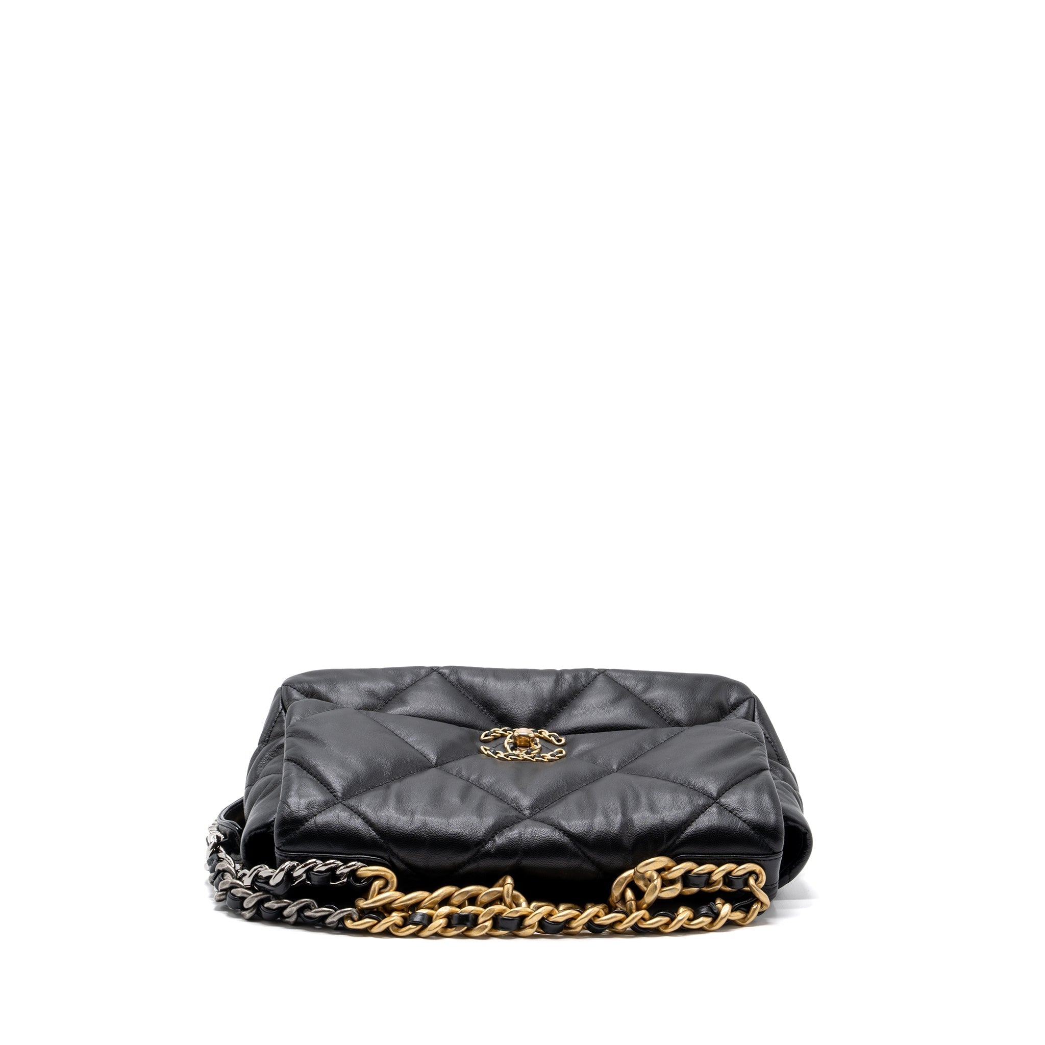 CHANEL MEDIUM 19 BAG GOATSKIN BLACK MULTICOLOUR HARDWARE