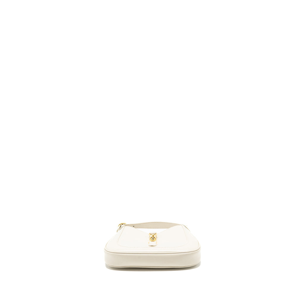 GUCCI JACKIE 1961 MINI SHOULDER BAG CALFSKIN WHITE GHW