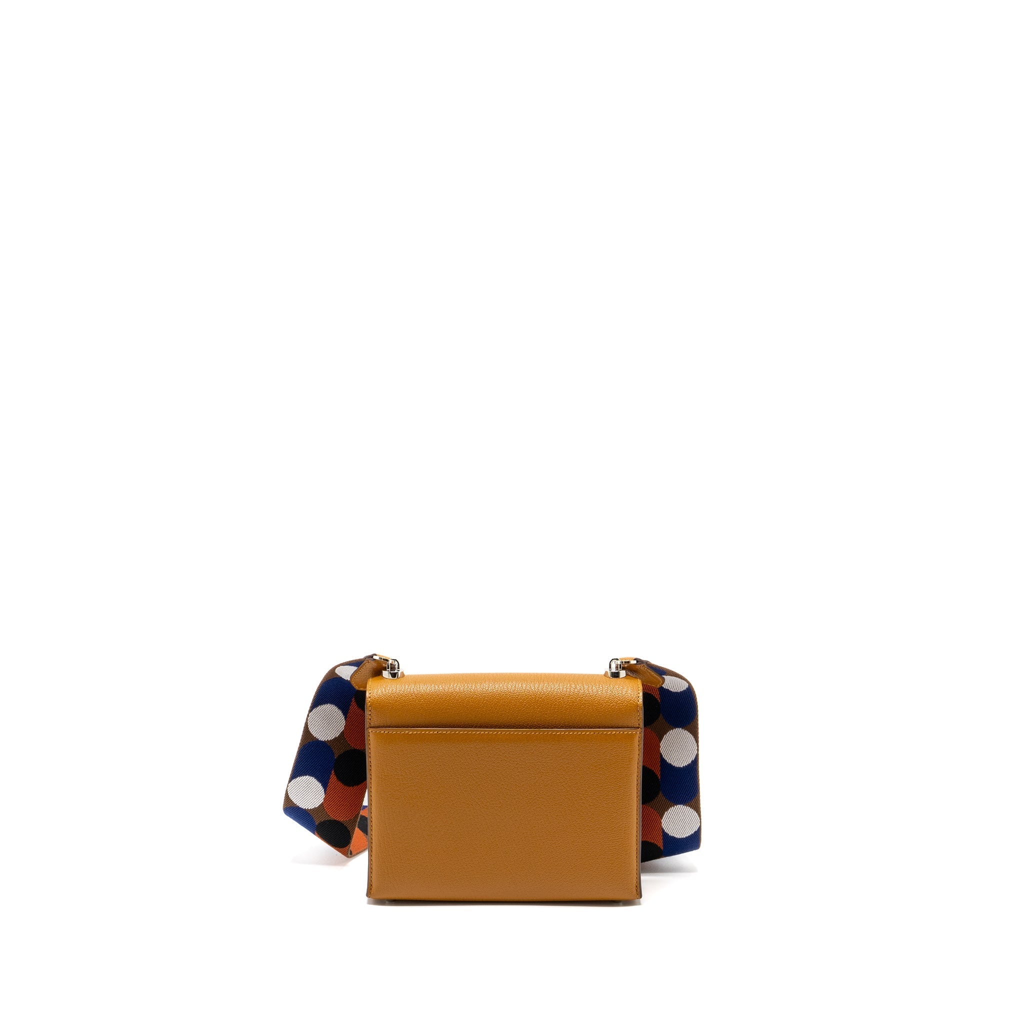 HERMES MINI STRAP VERROU BAG CHEVRE MYSORE CARAMEL/MULTICOLOUR SHW