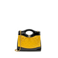 CHANEL MINI 31 BAG PATENT BLACK/YELLOW LGHW (MICROCHIP)