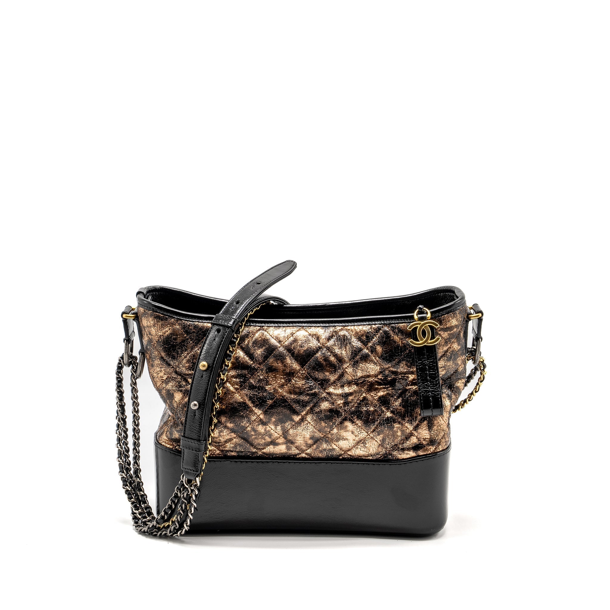 CHANEL GABRIELLE HOBO BAG CALFSKIN COPPER MULTICOLOUR HARDWARE