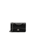 CHANEL MEDIUM CLASSIC DOUBLE FLAP BAG CAVIAR BLACK SHW (MICROCHIP)