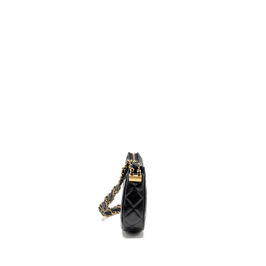 CHANEL 23K SMALL 19 HOBO SHOULDER BAG CALFSKIN BLACK GHW (MICROCHIP)