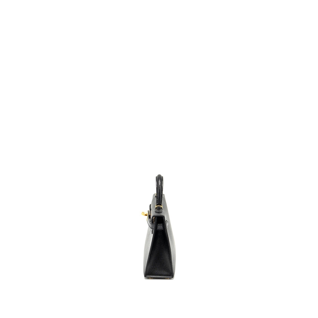 HERMES MINI KELLY II MADAME/LIZARD TOUCH BLACK GHW