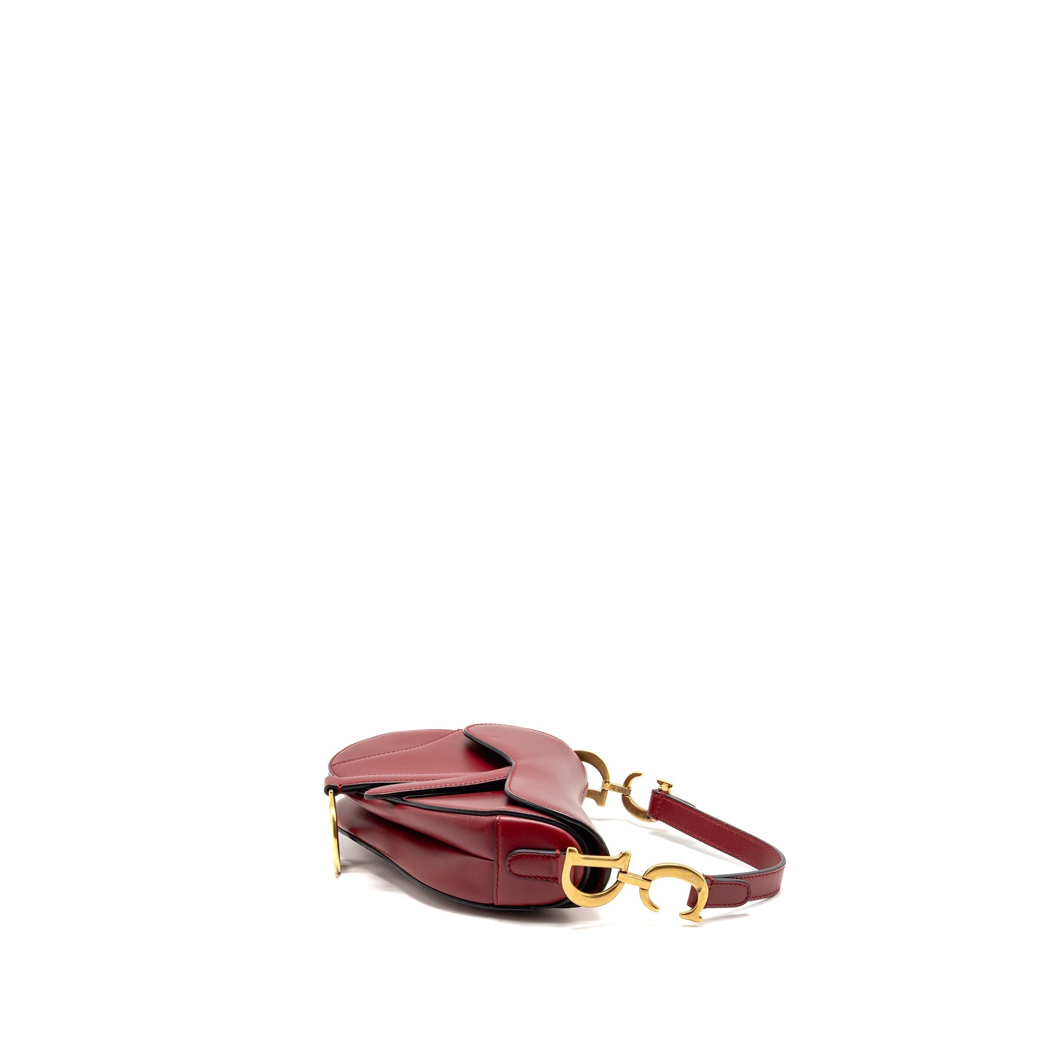 DIOR MINI SADDLE BAG CALFSKIN RED GHW