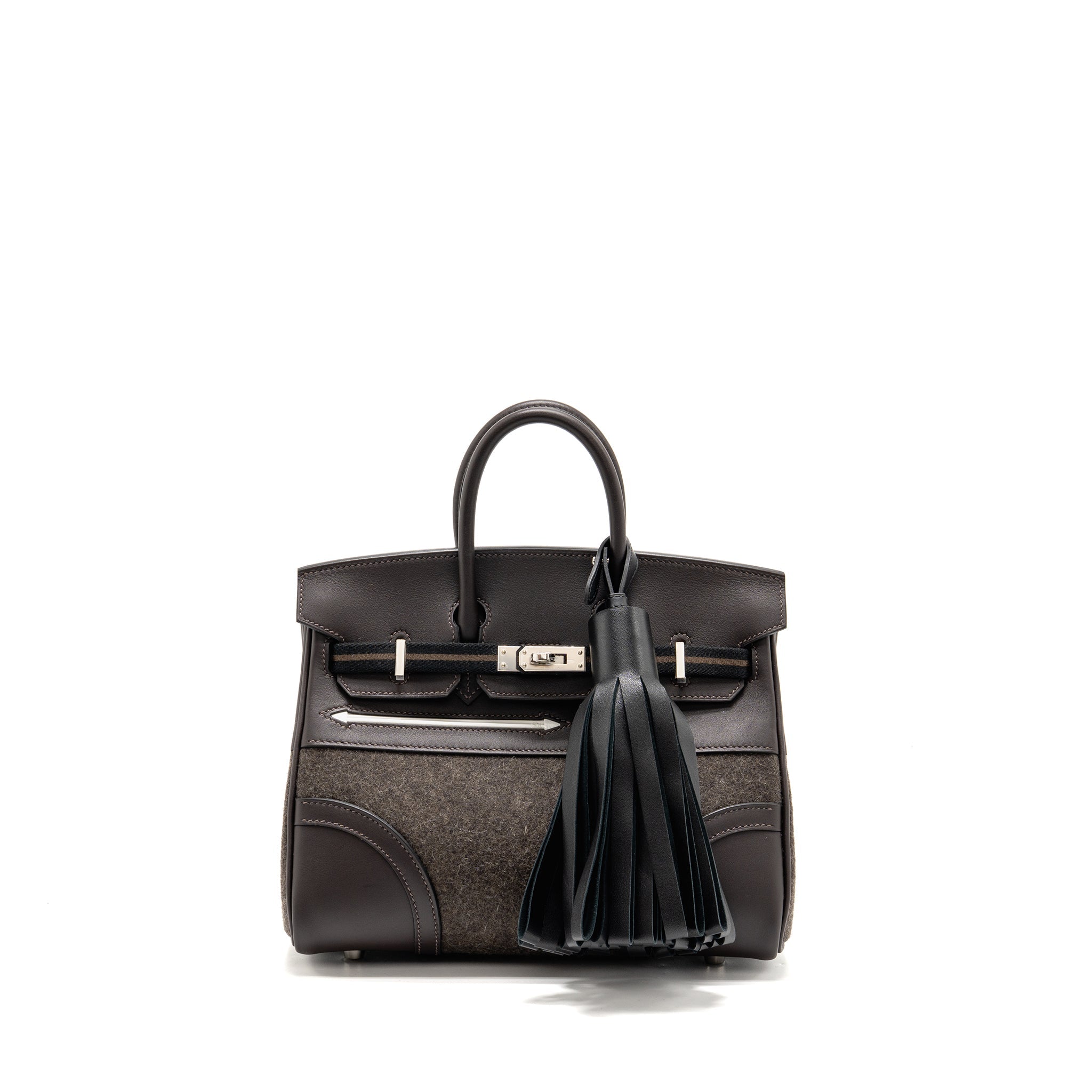 HERMES BIRKIN 25 GO TEAM SWIFT EBENE/BLACK/CHOCOLATE SHW