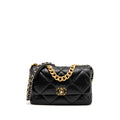 CHANEL LARGE 19 BAG GOATSKIN BLACK MULTICOLOUR HARDWARE