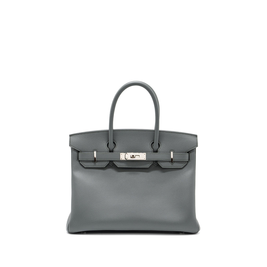 HERMES BIRKIN 30 EPSOM VERT AMANDE SHW