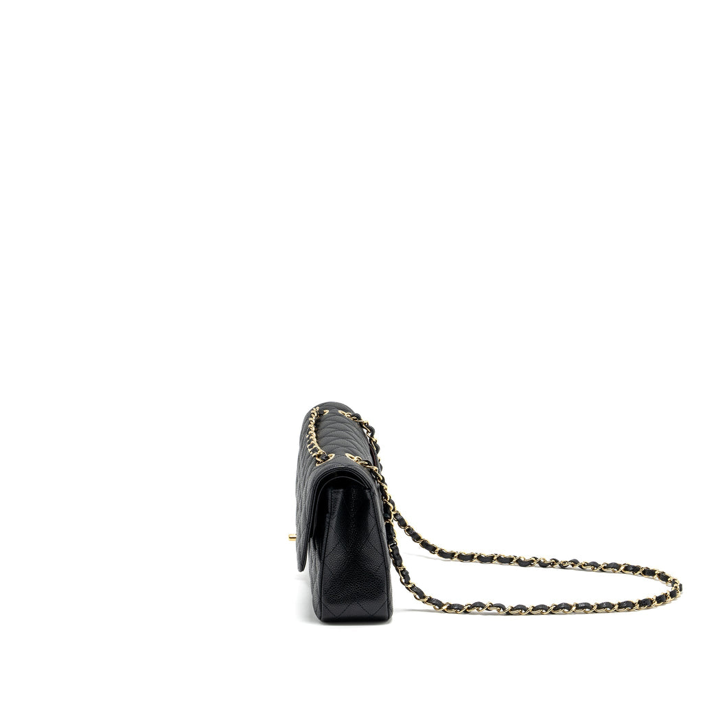 CHANEL MEDIUM CLASSIC DOUBLE FLAP BAG CAVIAR BLACK GHW