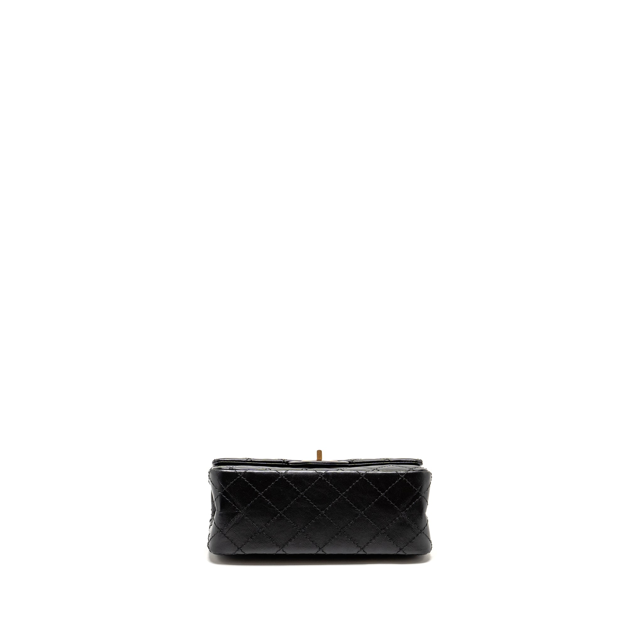 CHANEL MINI 2.55 REISSUE AGED CALFSKIN BLACK GHW