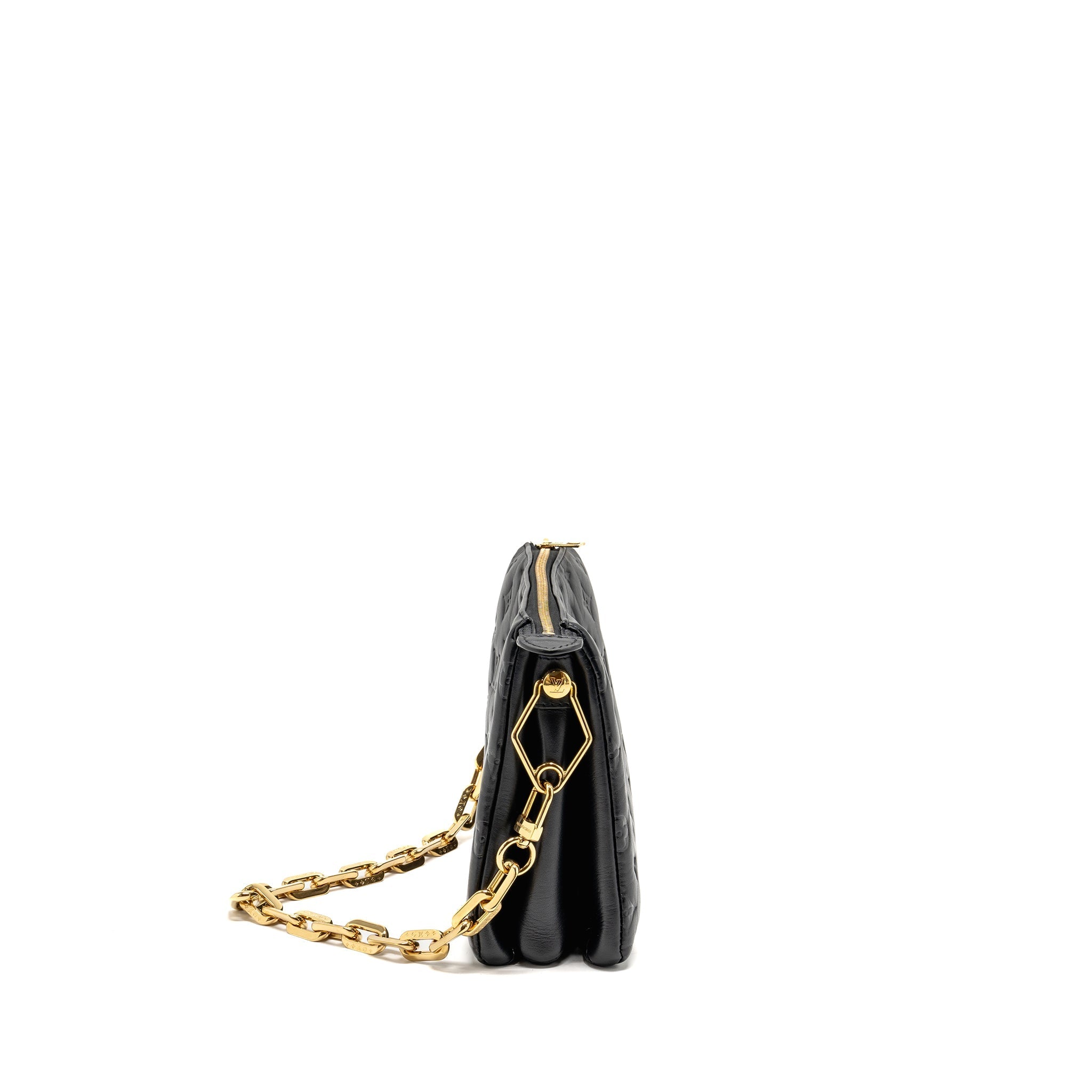 LOUIS VUITTON COUSSIN PM LAMBSKIN BLACK GHW