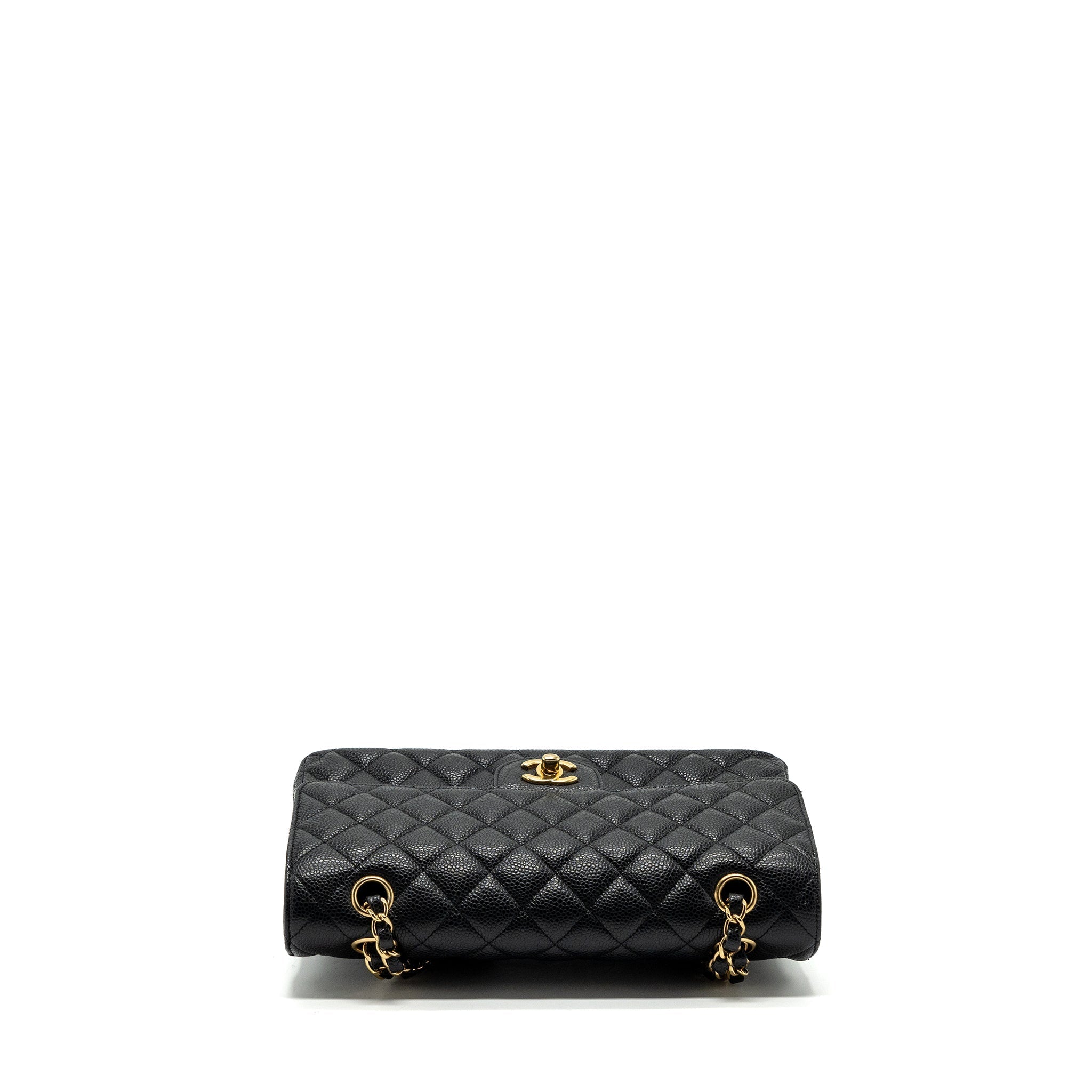 CHANEL MEDIUM CLASSIC DOUBLE FLAP BAG CAVIAR BLACK GHW
