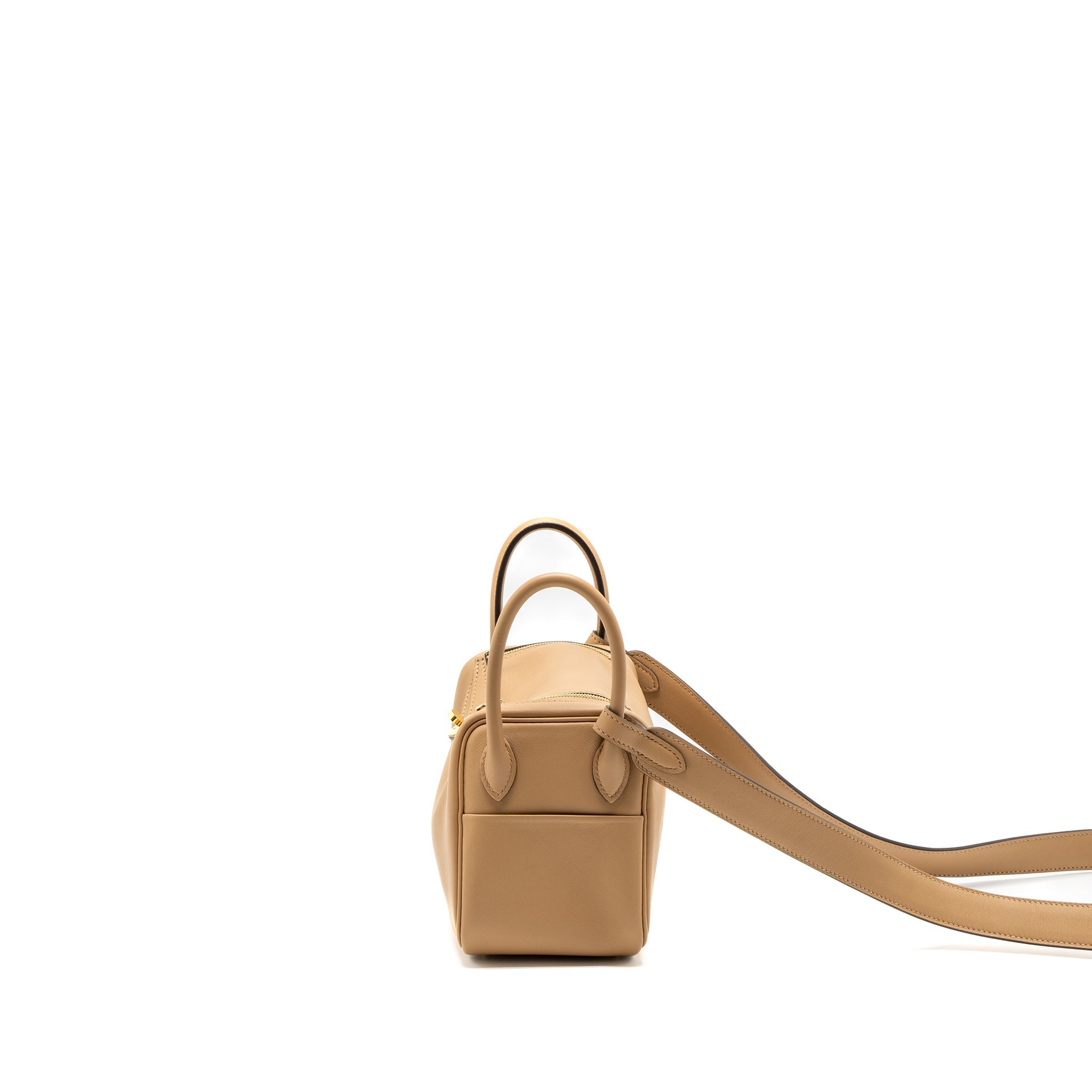 HERMES MINI LINDY SWIFT CHAI/MAUVE SYLVESTRE GHW