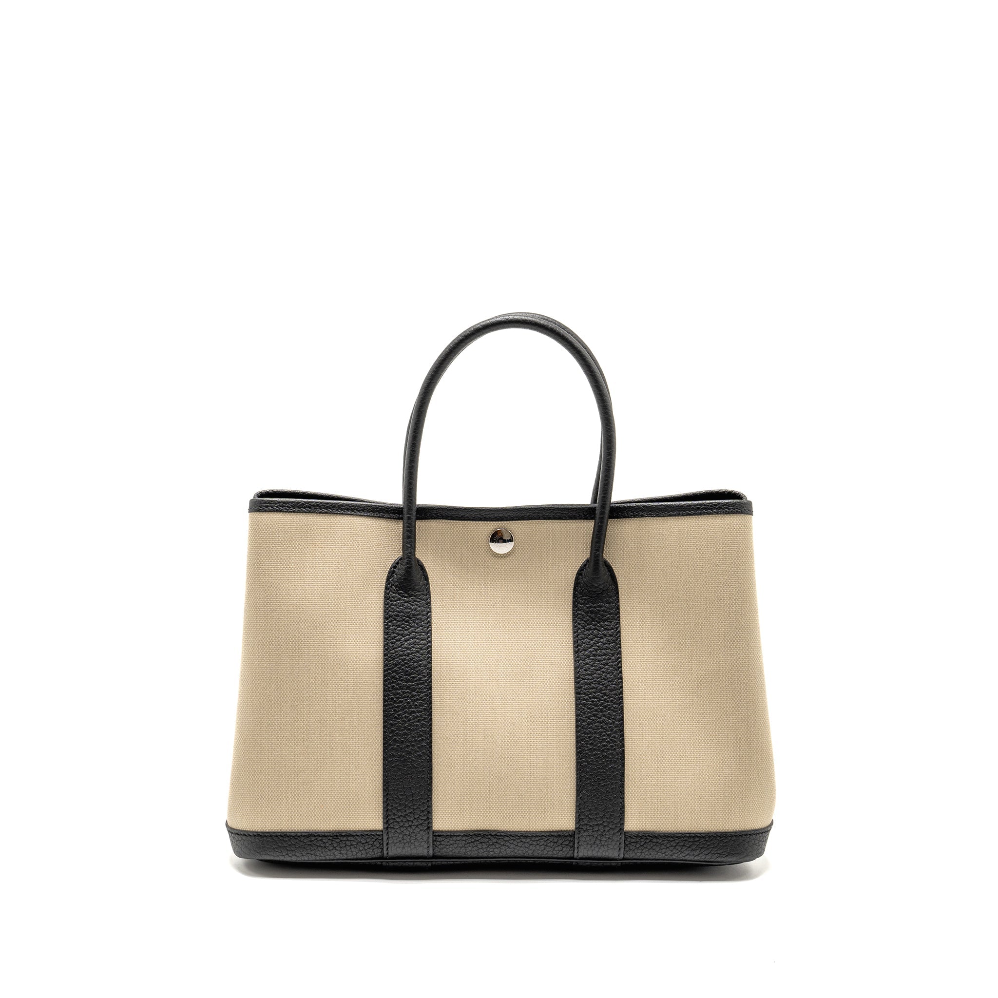HERMES GARDEN PARTY 30 CANVAS/ NEGONDA BETON/BLACK SHW