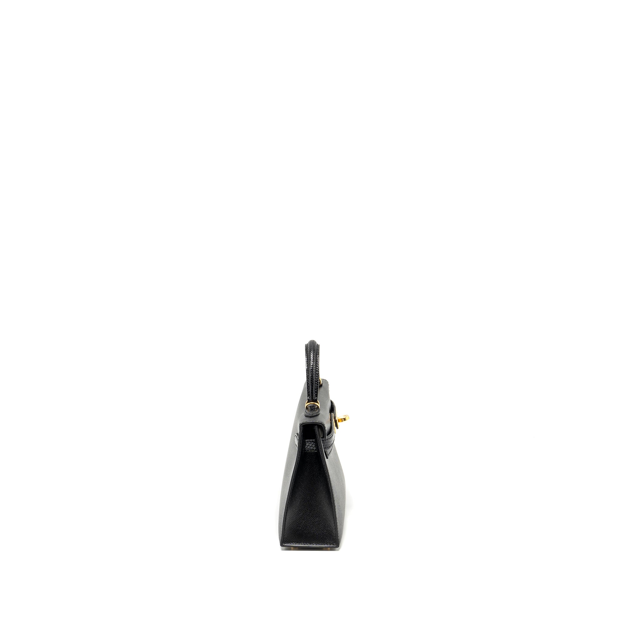 HERMES MINI KELLY II MADAME/LIZARD TOUCH BLACK GHW
