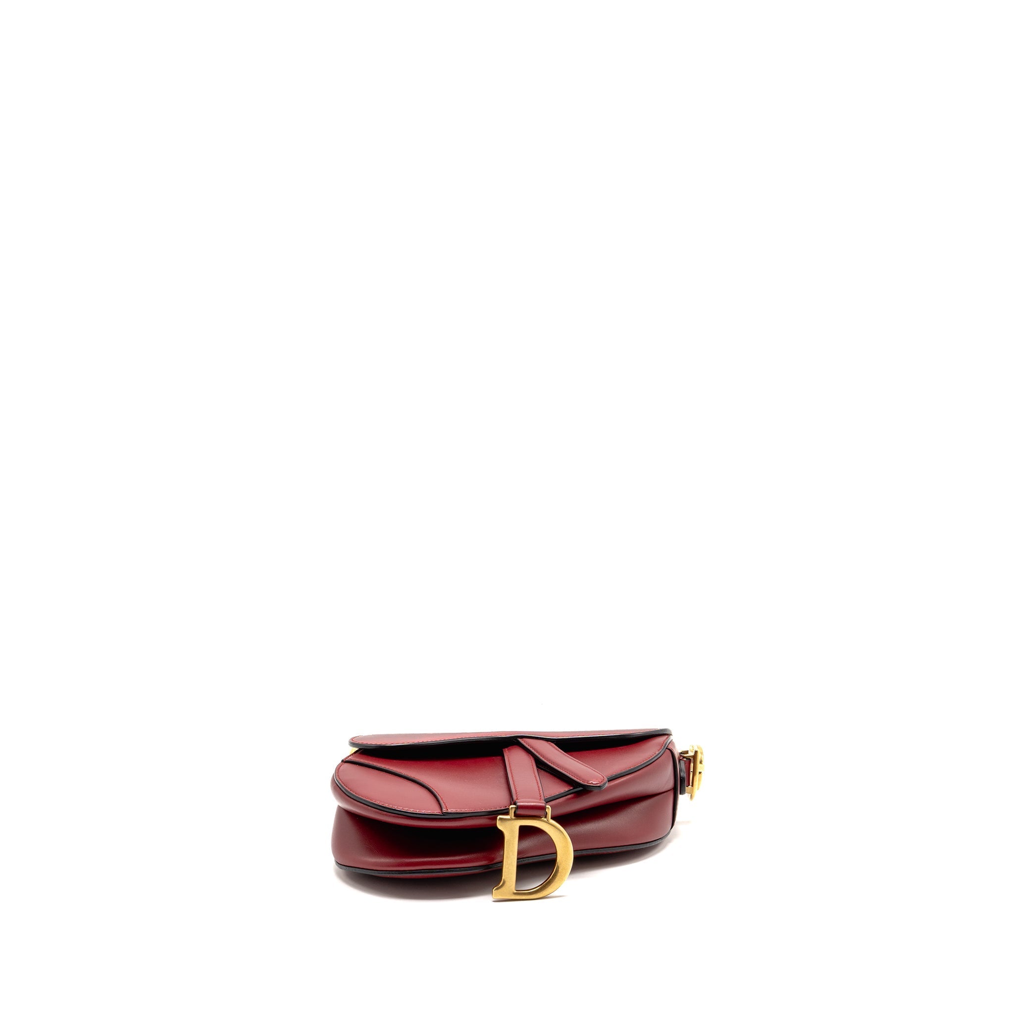 DIOR MINI SADDLE BAG CALFSKIN RED GHW