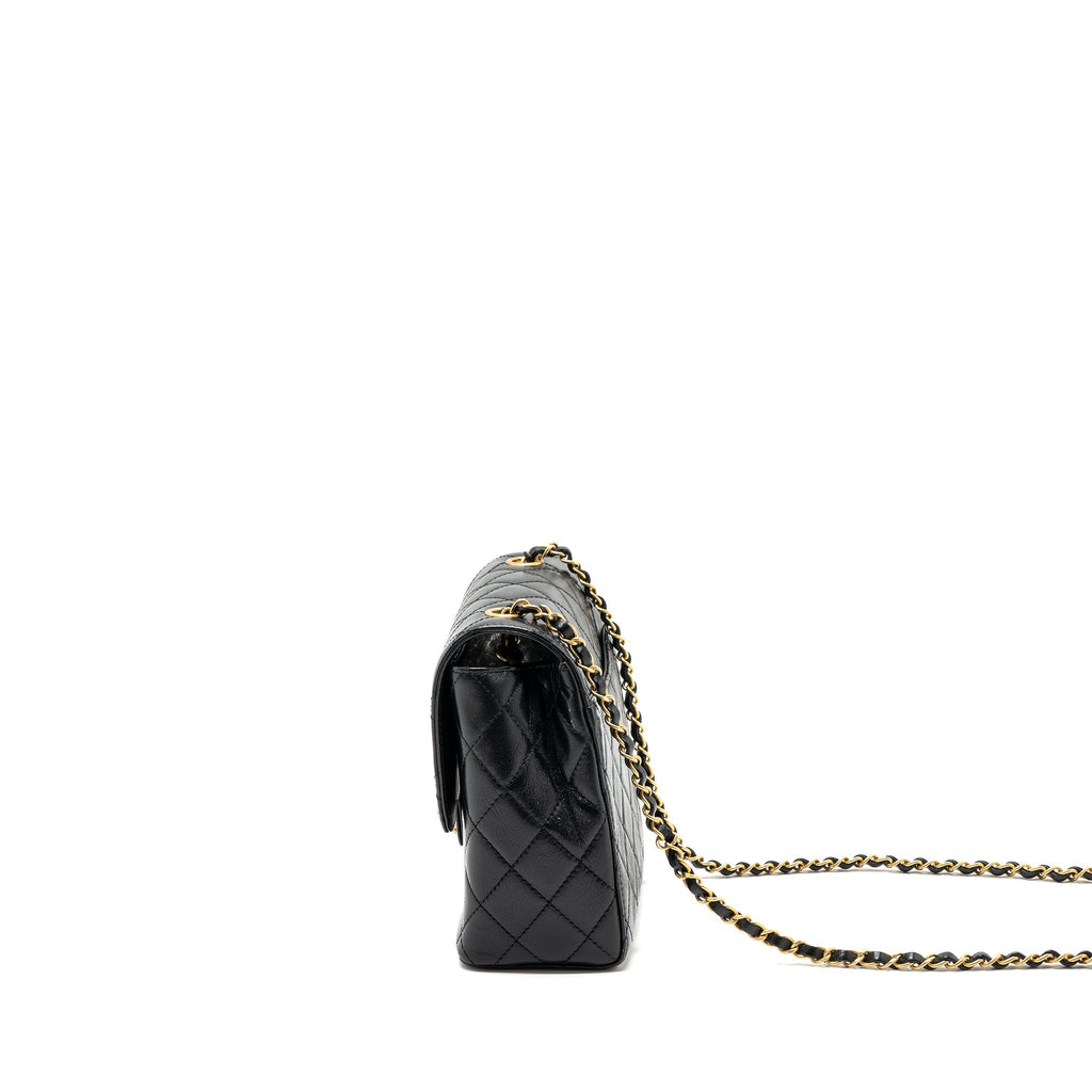 CHANEL 22K RETRO NEW SQUARE LARGE FLAP BAG GOATSKIN BLACK GHW (MICROCHIP)