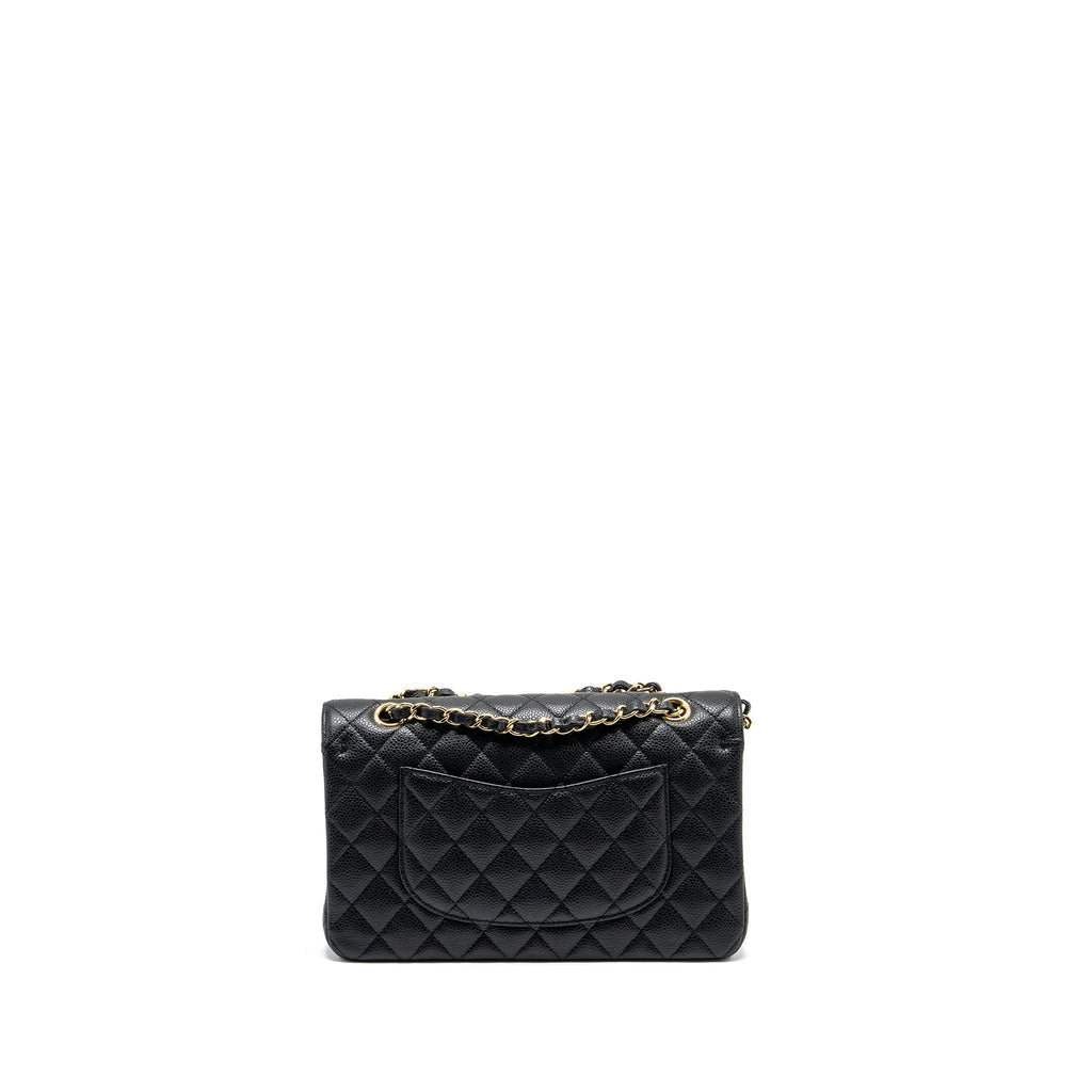 CHANEL MEDIUM CLASSIC DOUBLE FLAP BAG CAVIAR BLACK GHW