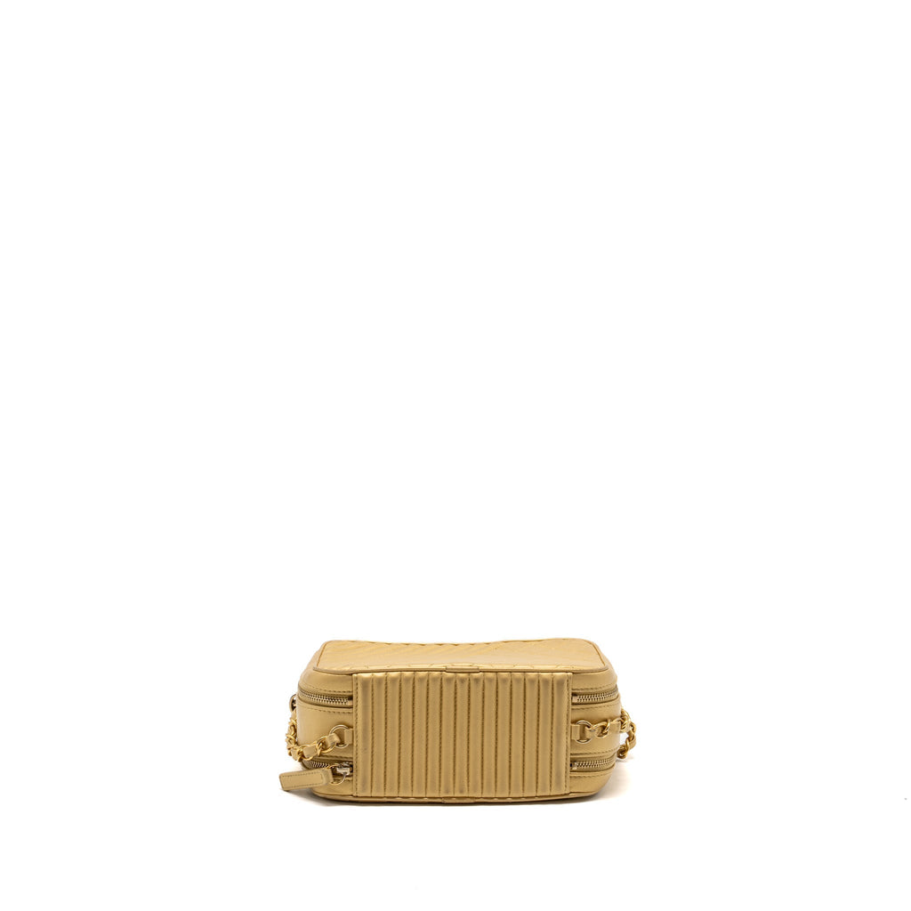CHANEL COCO BOY CAMERA BAG LAMBSKIN GOLD GHW