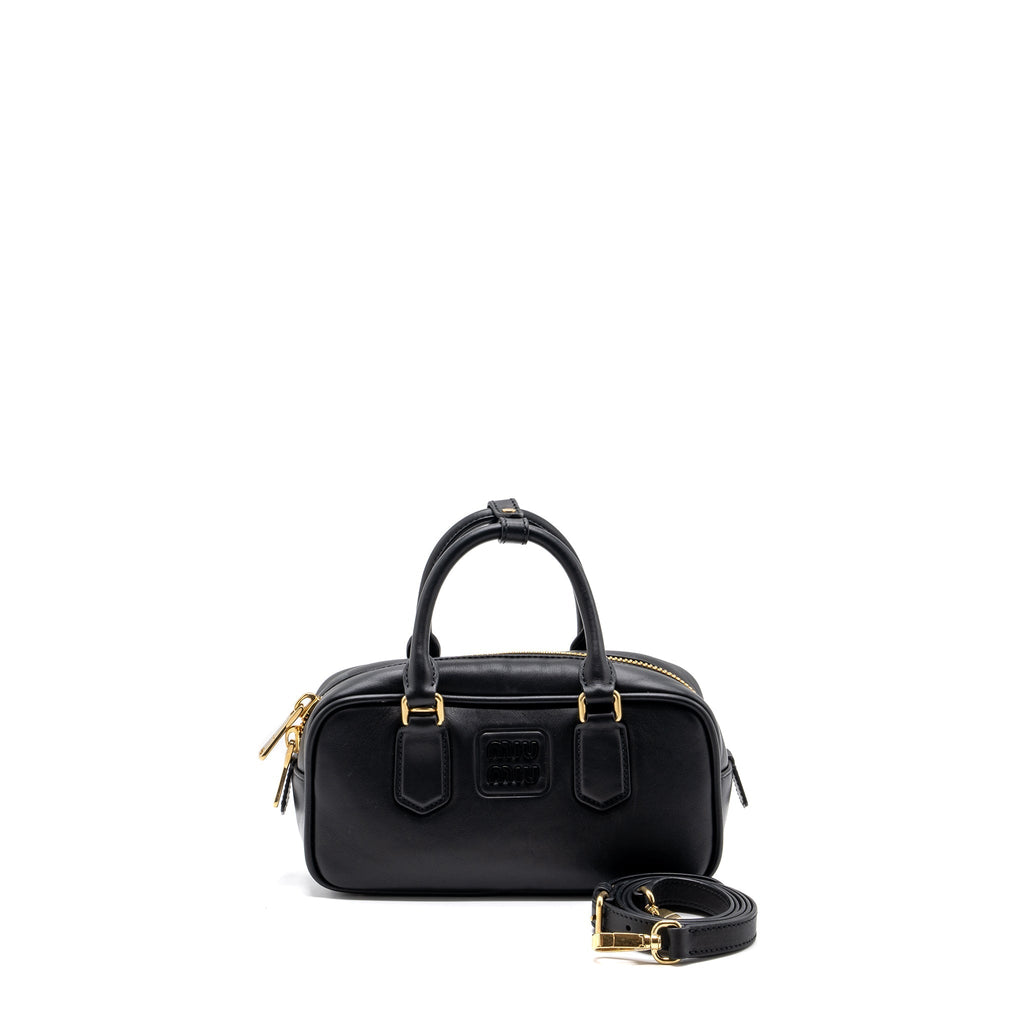 MIUMIU ARCADIE TOP HANDLE BAG BLACK GHW