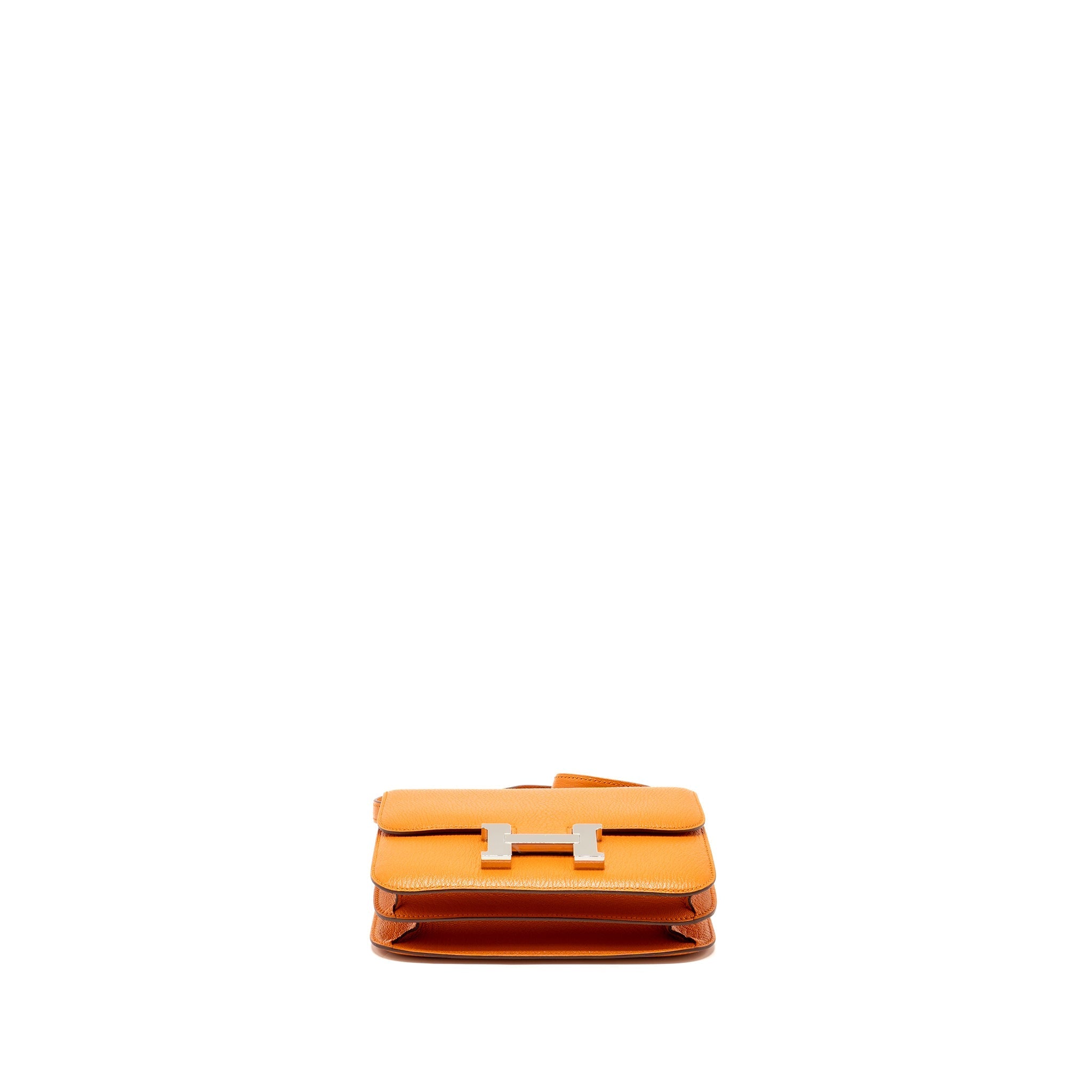 HERMES MINI CONSTANCE CHEVRON MYSORE ORANGE / ROSE AZALEE SHW