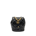 CHANEL 24C 19 BACKPACK SHINY LAMBSKIN BLACK MULTICOLOUR HARDWARE(MICROCHIP)