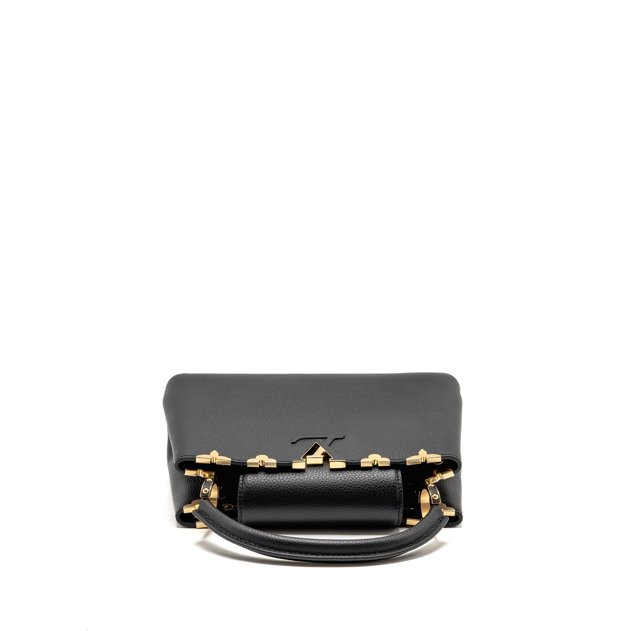 LOUIS VUITTON CAPUCINES MM TAURILLON LEATHER BLACK GHW