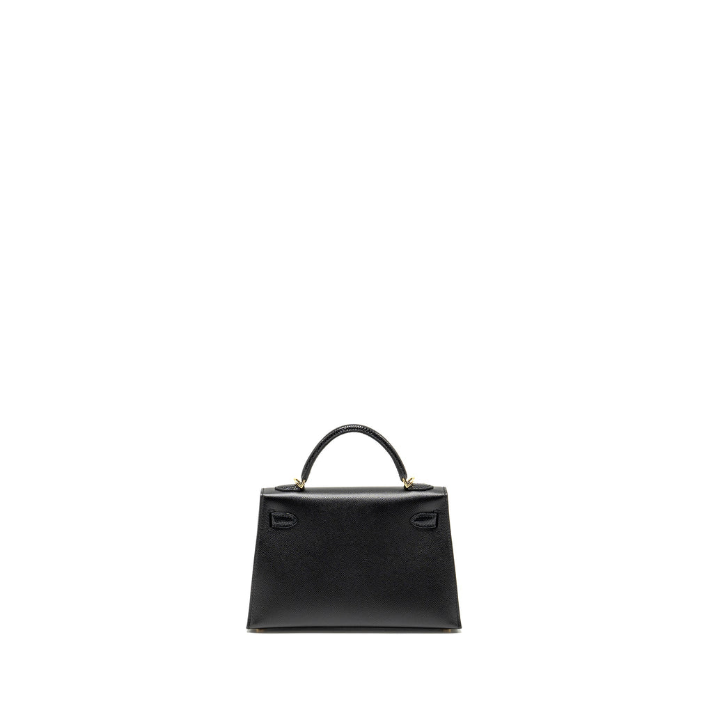 HERMES MINI KELLY II MADAME/LIZARD TOUCH BLACK GHW