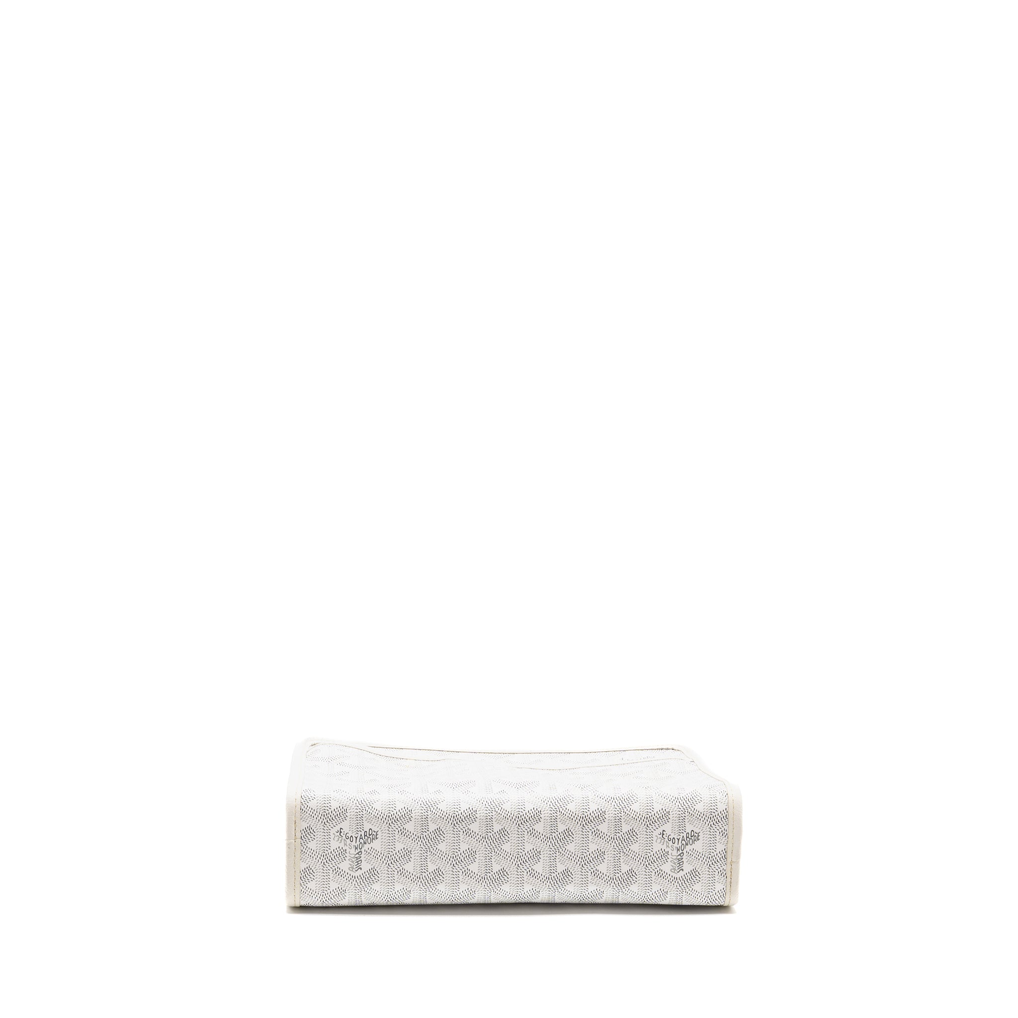 GOYARD JOUVENCE MM TOILETRY BAG GOYARDINE CANVAS WHITE SHW