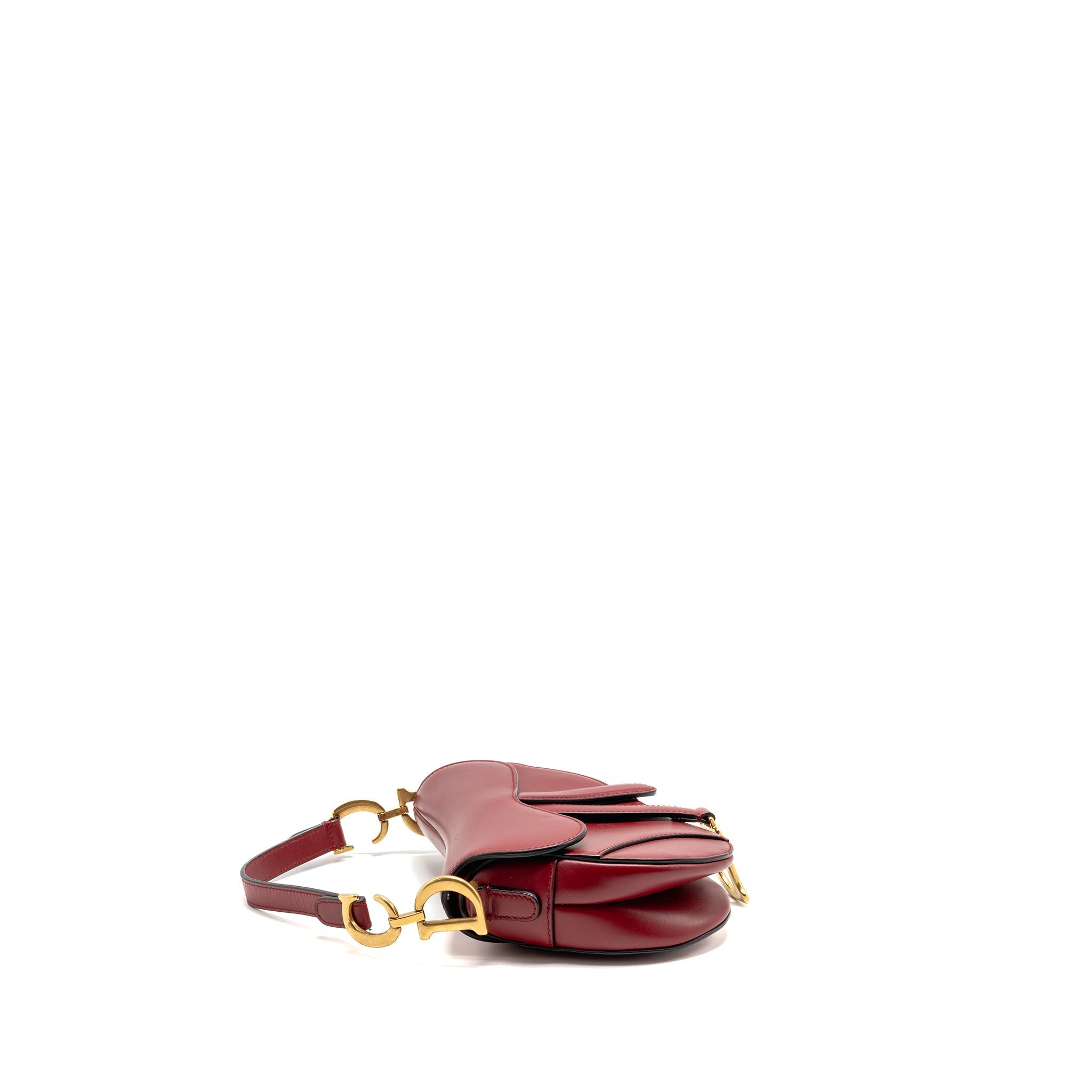 DIOR MINI SADDLE BAG CALFSKIN RED GHW