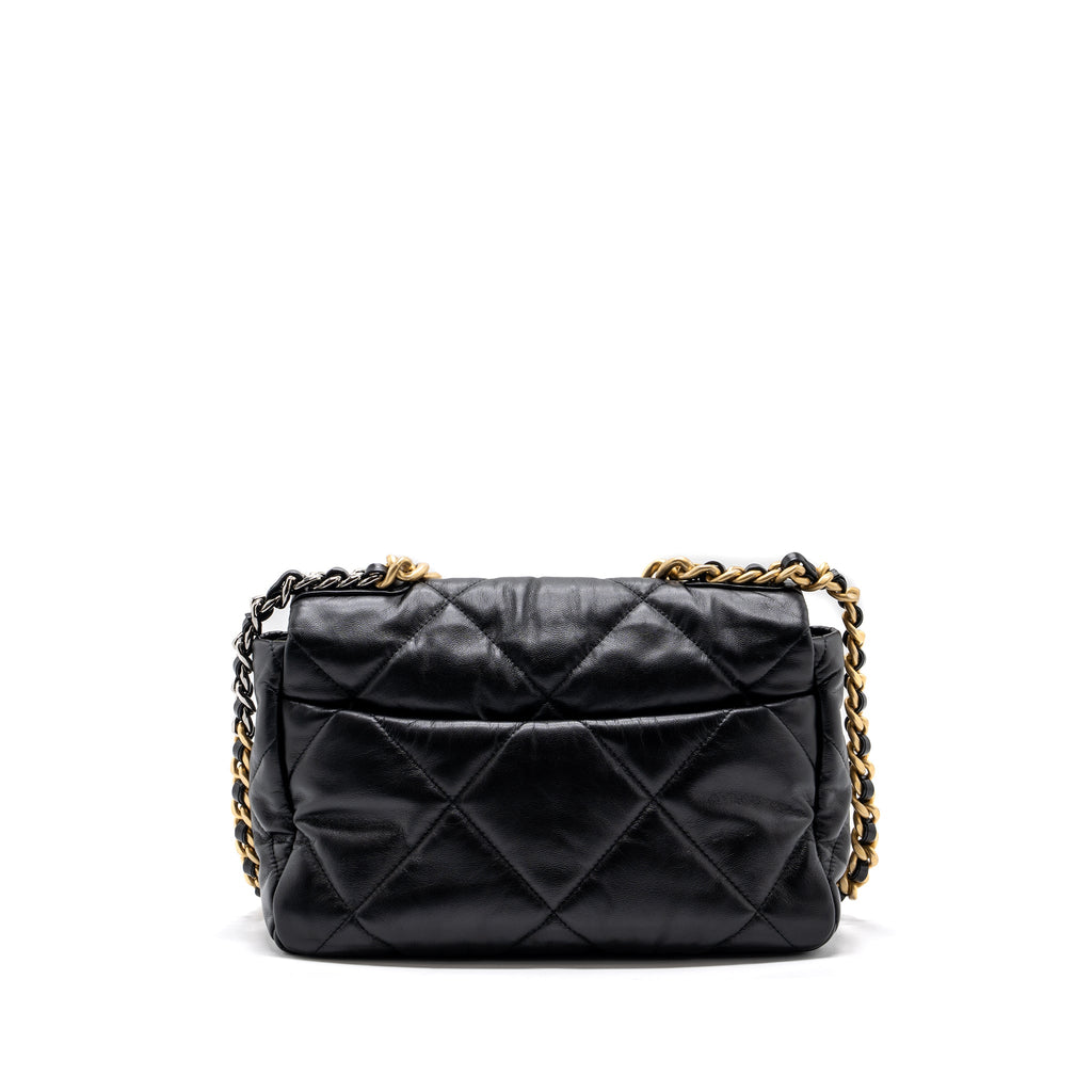 CHANEL MEDIUM 19 BAG GOATSKIN BLACK MULTICOLOUR HARDWARE