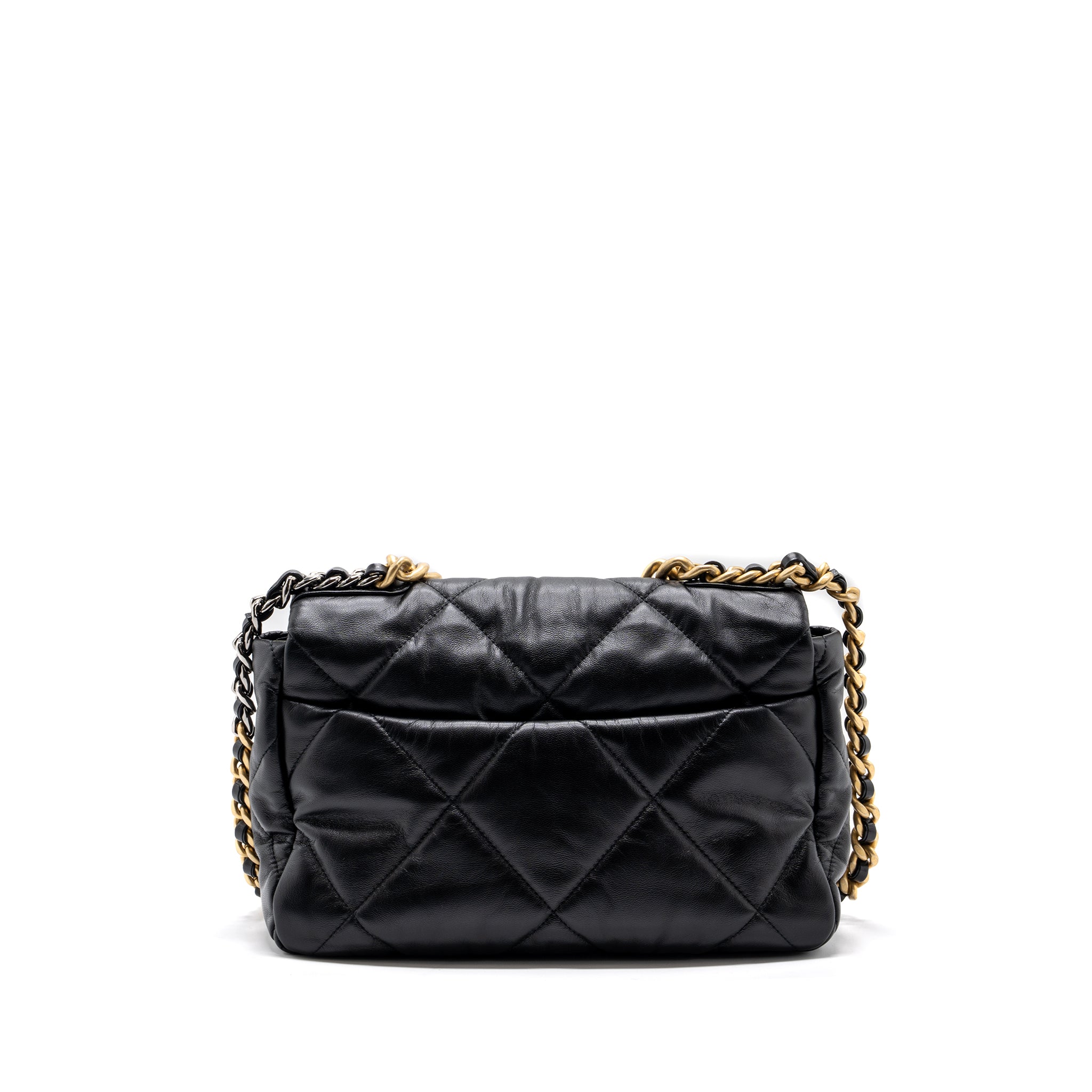 CHANEL MEDIUM 19 BAG GOATSKIN BLACK MULTICOLOUR HARDWARE