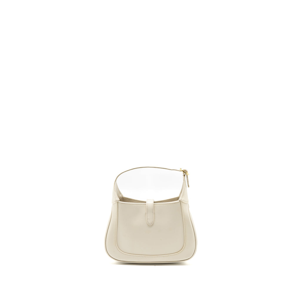 GUCCI JACKIE 1961 MINI SHOULDER BAG CALFSKIN WHITE GHW