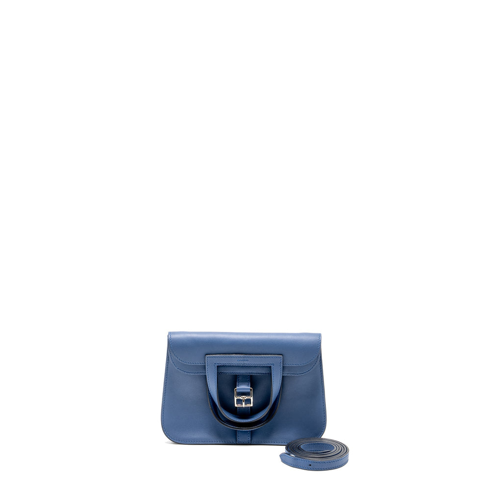 HERMES MINI HALZAN 22 SWIFT BLUE AGATE SHW