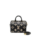LOUIS VUITTON SPEEDY 25 BANDOULIERE BICOLOR MONOGRAM EMPREINTE BLACK GHW