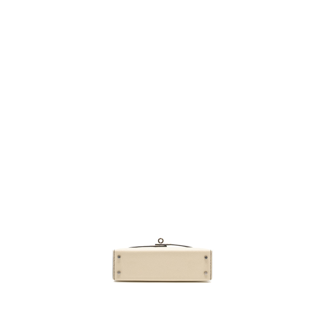 HERMES MINI KELLY II SPECIAL ORDER EPSOM NATA/BLACK SHW
