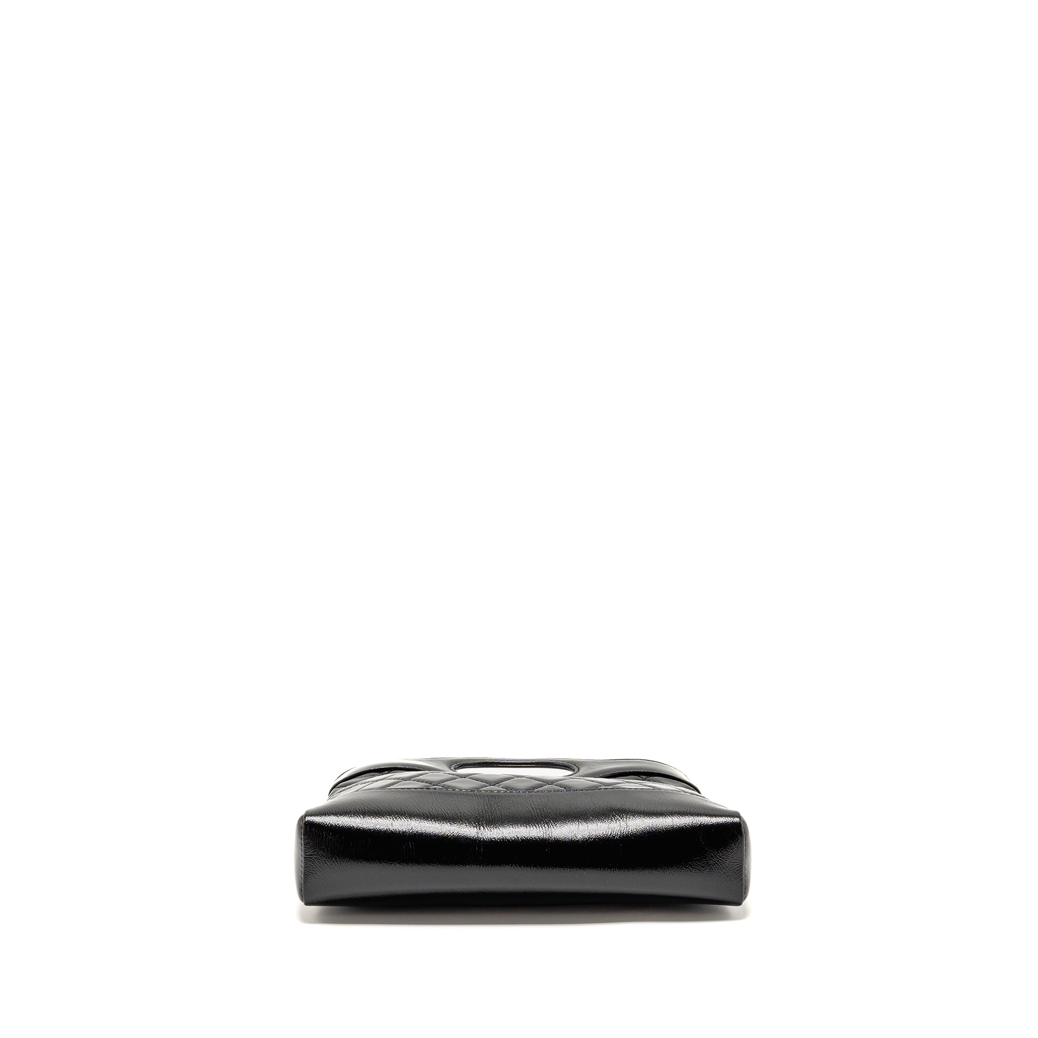 CHANEL MINI 31 BAG SHINY LAMBSKIN BLACK LGHW (MICROCHIP)