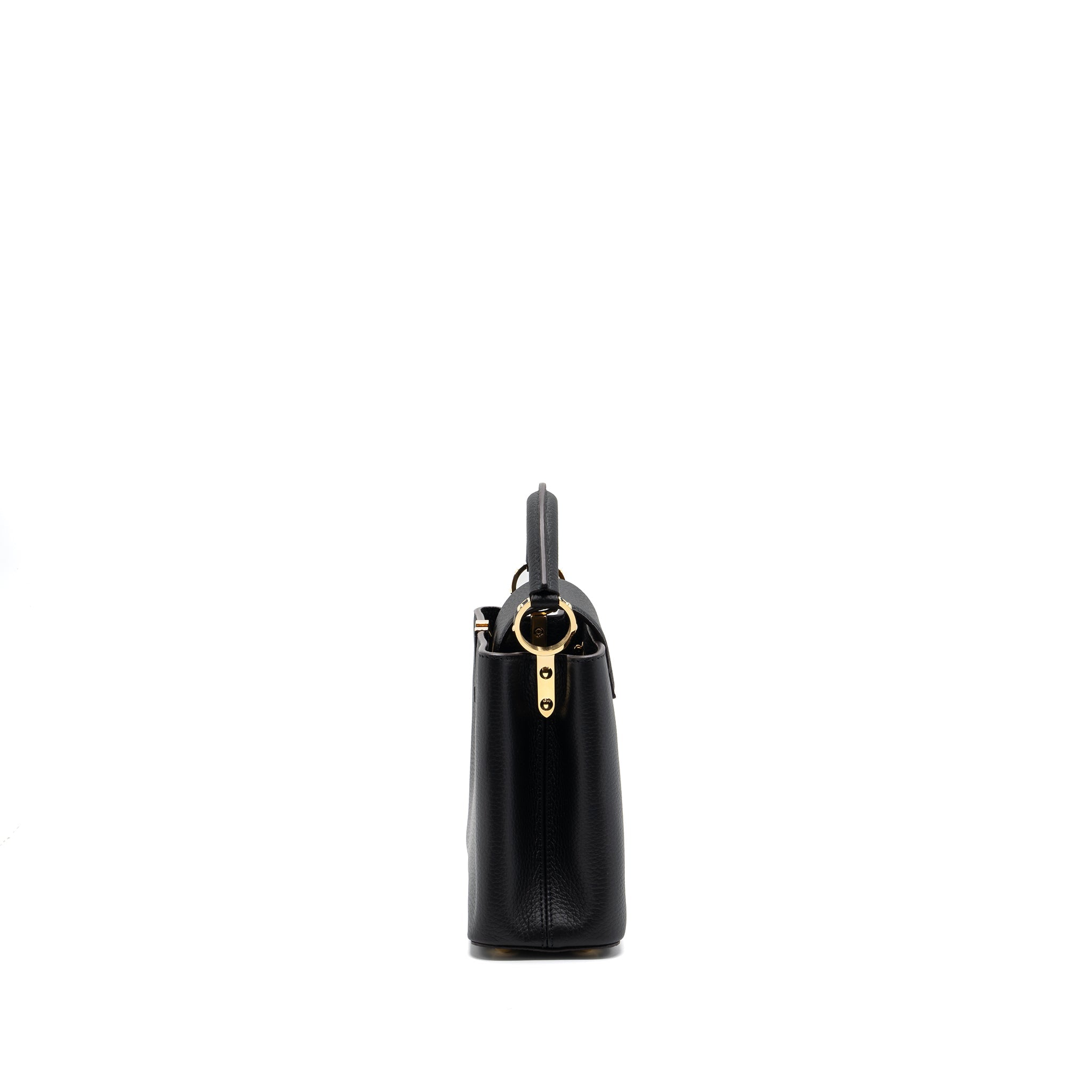 LOUIS VUITTON CAPUCINES BB TAURILLON BLACK GHW(NEW VERSION)