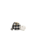 CHANEL 19 ROUND CLUTCH  WITH CHAIN WITH COIN PURSE TWEED / LAMBSKIN BLACK/ WHITE GHW