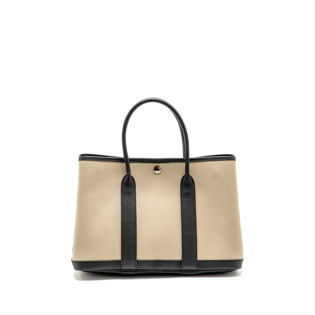 HERMES GARDEN PARTY 30 CANVAS/ NEGONDA BETON/BLACK SHW