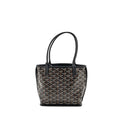 GOYARD MINI ANJOU TOTE BAG GOYARDLINE CANVAS / CALFSKIN BLACK SHW