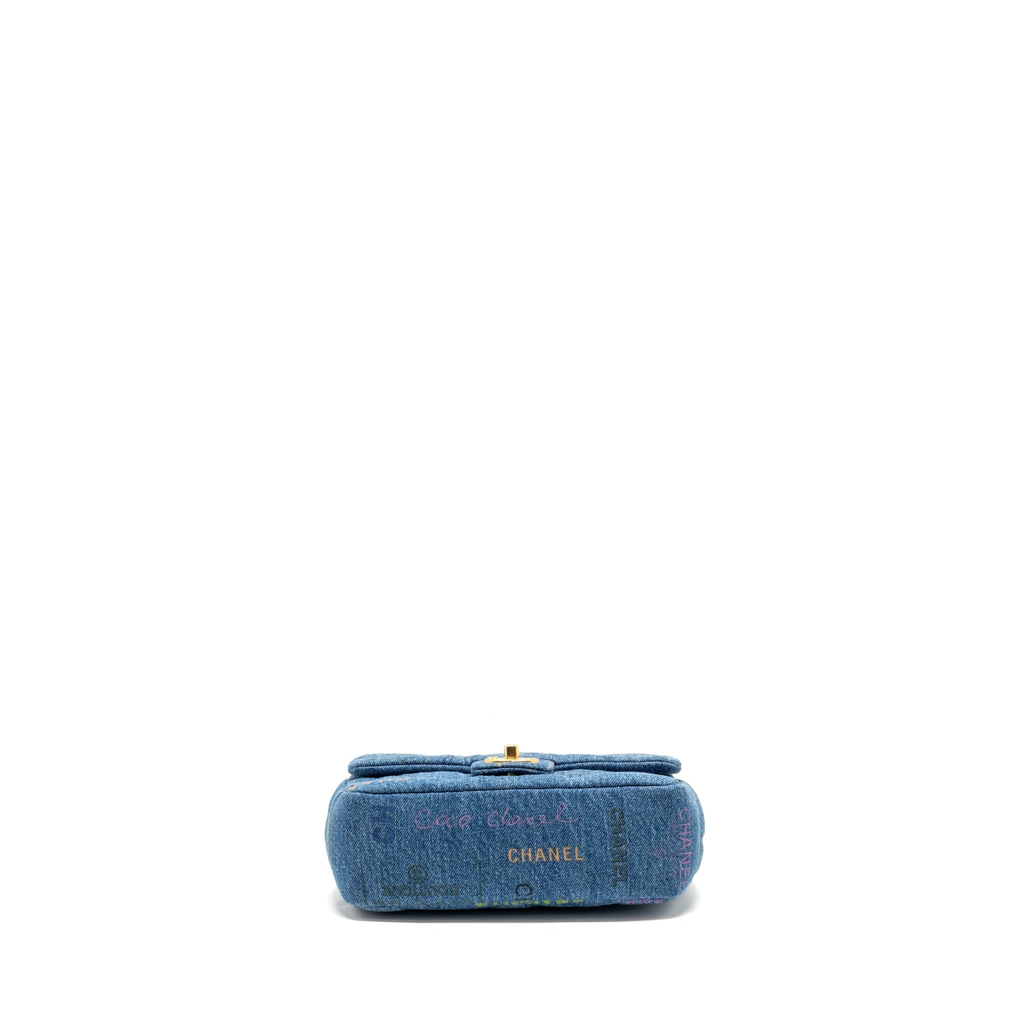 CHANEL 22P FLAP BAG DENIM BLUE GHW (MICROCHIP)