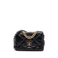 CHANEL MEDIUM 19 BAG GOATSKIN BLACK MULTICOLOUR HARDWARE