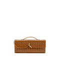 BOTTEGA VENETA ANDIAMO CLUTCH BAG LAMBSKIN BROWN GHW