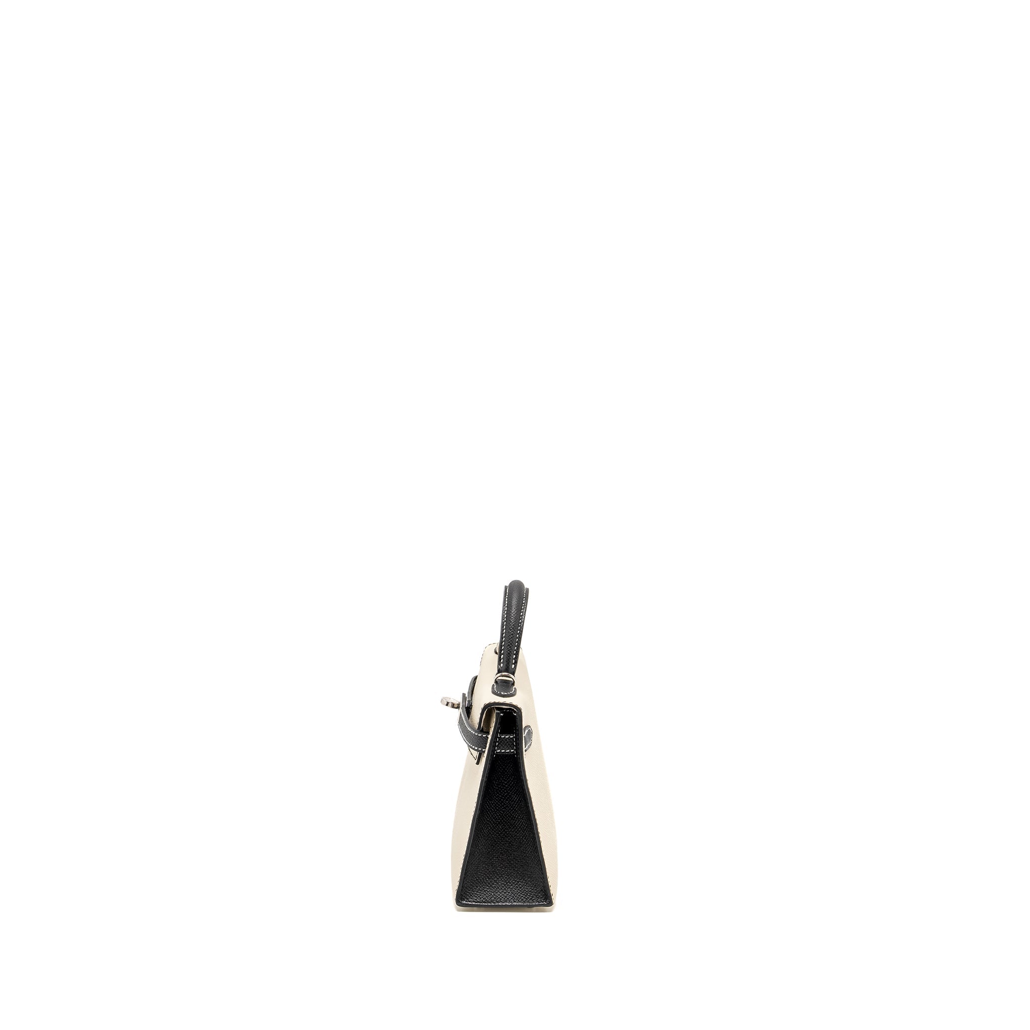 HERMES MINI KELLY II SPECIAL ORDER EPSOM NATA/BLACK SHW
