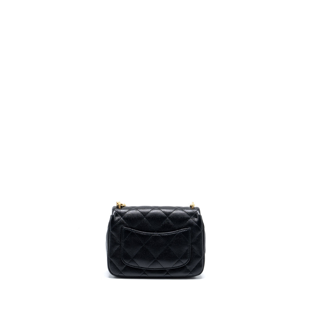 CHANEL 23P COCO LOVE FLAP BAG CAVIAR BLACK GHW (MICROCHIP)